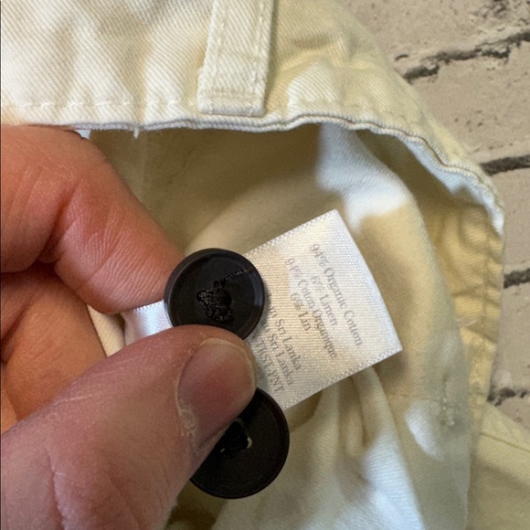 Everlane womens 14 off white wide leg cotton linen trouser pants EuC - Picture 5 of 6